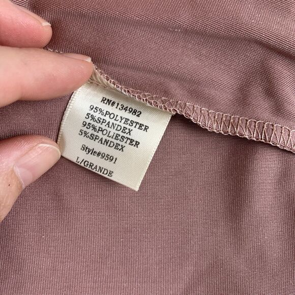 NWOT Freeway Crushed Velvet‎ Dress Women’s L Pink V neck Spaghetti Strap (0701) - Picture 7 of 15